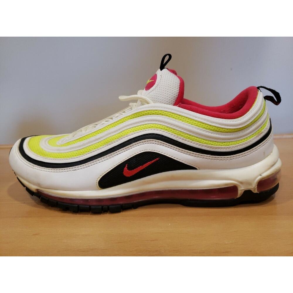 Nike Air Max 97 White/Rush Pink-Black-Volt (CI9871 100) 4H Size 13 - Picture 8 of 12